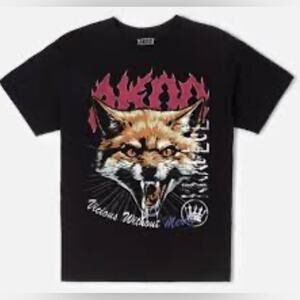 Akoo black Vicious Without Mercy short sleeve graphic t-shirt size S
